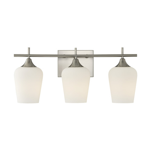 Octave 3-Light Bathroom Vanity Light in Satin Nickel (8-6030-3-SN)