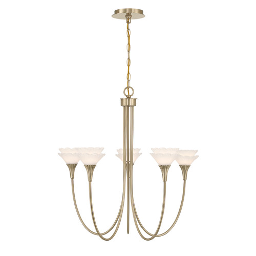 Savoy House Florena 5-Light Chandelier in Noble Brass by Breegan Jane (1-5082-5-127)