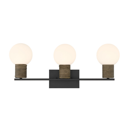 Jarrell 3-Light Bathroom Vanity Light in Matte Black (8-4081-3-BK)