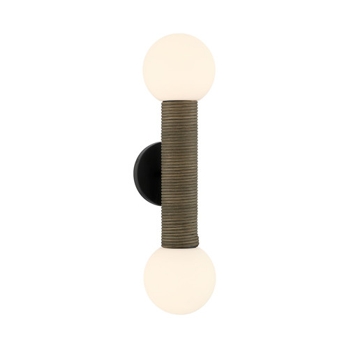Savoy House Jarrell 2-Light Wall Sconce in Matte Black (9-4081-2-BK)
