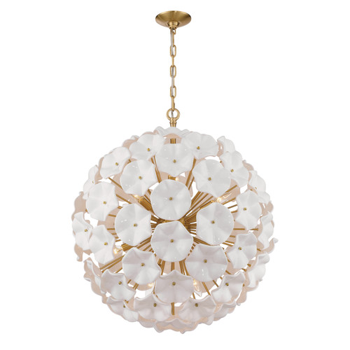 Crystorama Esme 12 Light Chandelier (ESM-4009-AG-WH)