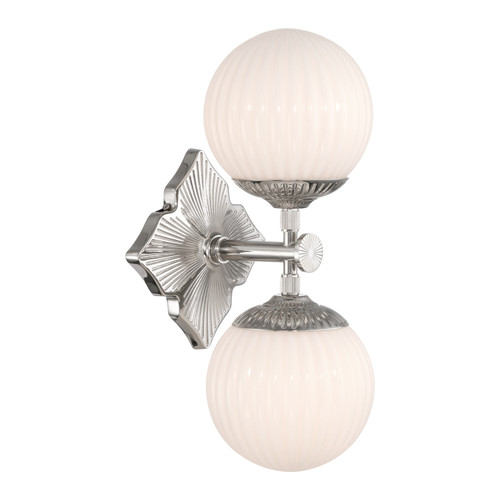 Crystorama Orly 2 Light Sconce (ORY-1002-PN-WH)