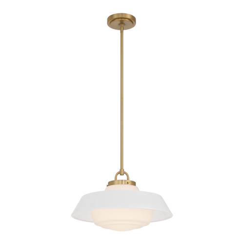 Crystorama Xander 1 Light Pendant (XAN-8006-VG-WH)