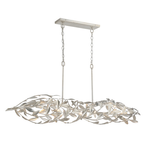 Crystorama Broche 6 Light Linear Chandelier (567-SA)