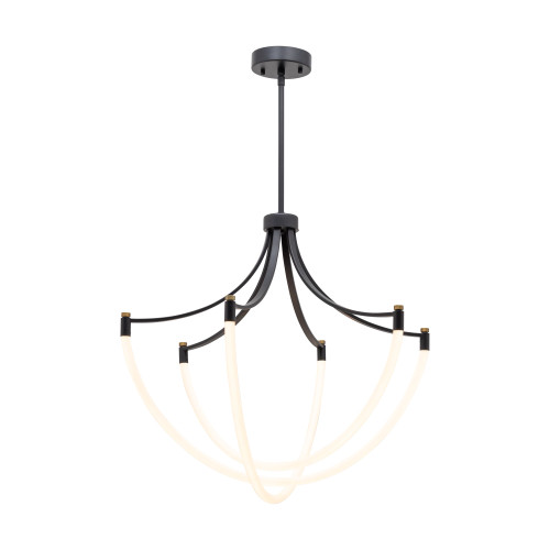 Artcraft Lighting Cascata Collection 3-Light Chandelier Black and Brushed Brass (AC6810BK)