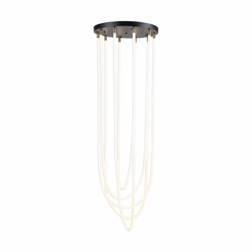 Artcraft Lighting Cascata Collection 5-Light Chandelier Black and Brushed Brass (AC6812BK)