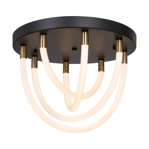 Artcraft Lighting Cascata Collection 1-Light Flush Mount Black and Brushed Brass (AC6811BK)