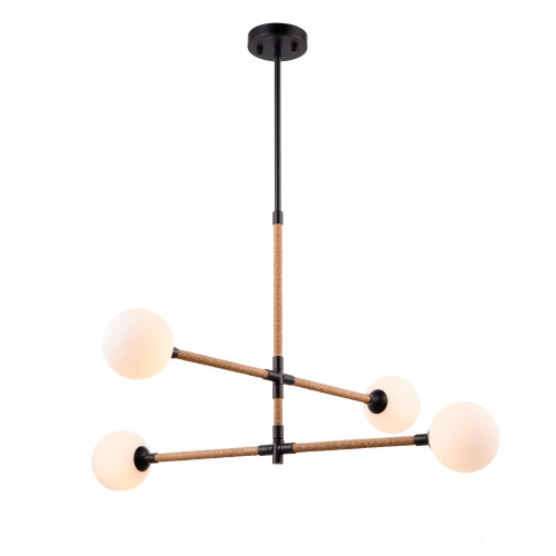 Artcraft Lighting Capilano Collection 4-Light Chandelier Black (AC11844BK)