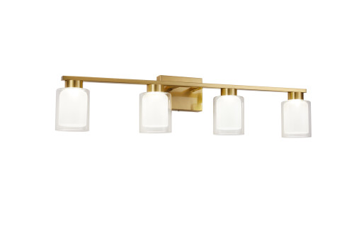 Artcraft Lighting Saville Collection 4-Light Bathroom Vanity Fixture Brass (AC7394BR)