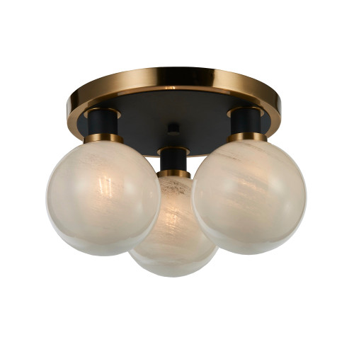 Artcraft Lighting Gem Collection 3-Light Pendant Black and Brushed Brass (AC11873SW)