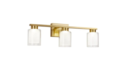 Artcraft Lighting Saville Collection 3-Light Bathroom Vanity Fixture Brass (AC7393BR)