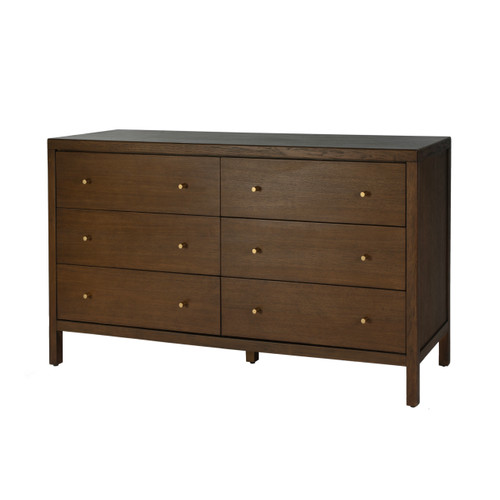 Butler Specialty Company Mendel 60 in. W Rectangular Wood 6 Drawer Dresser, Walnut (6266513)