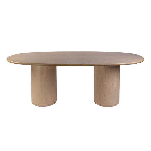 Butler Specialty Company Kersten 84 in. W Oval Wood Double Pedestal Base Dining Table, Light Brown (5987506)