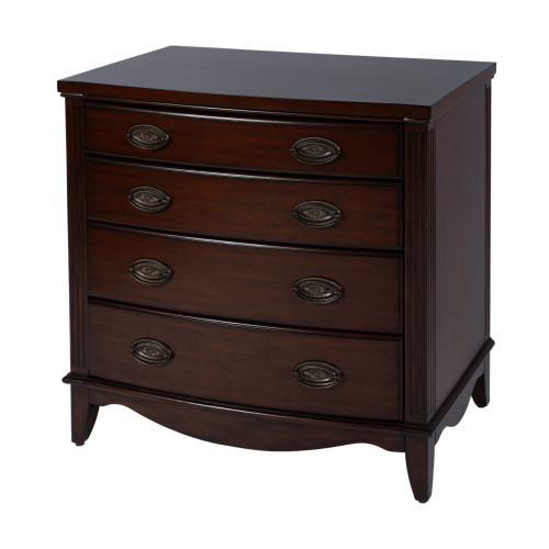 Butler Specialty Company Agatha 32 in. W Rectangular Wood 4 Drawer Accent Chest, Dark Brown (6250379)