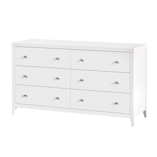 Butler Specialty Company Dana 60 in. W Rectangular Wood 6 Drawer Dresser, White (6257304)