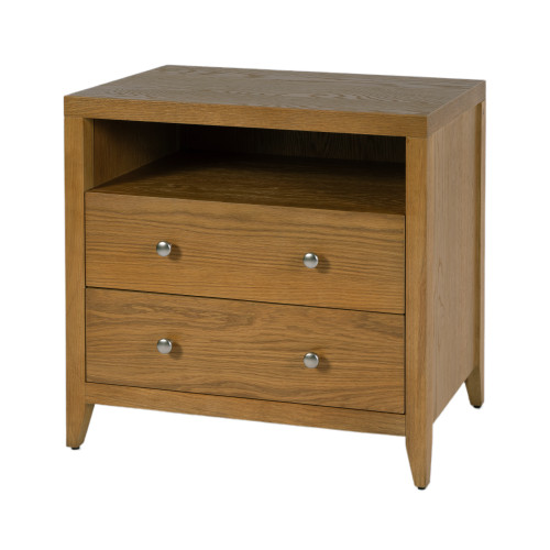Butler Specialty Company Dana 28 in. W Rectangular Wood 2 Drawer Nightstand with Top Shelf, Natural (6258452)