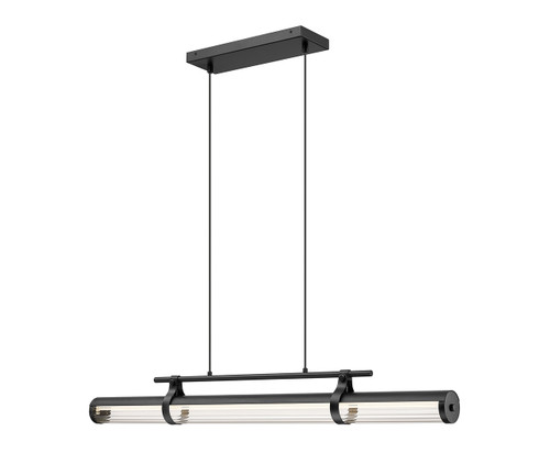 Z-Lite Benoit 1 Light Linear Chandelier in Matte Black (1959-44L-MB-LED)