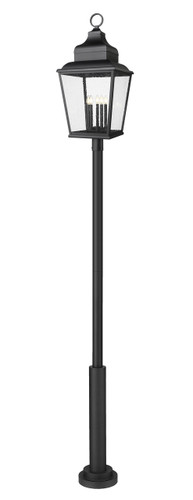 Z-Lite Raphael 5 Light Outdoor Post Mount Fixture in Sand Black (5029PHXXLR-5010P-BK)