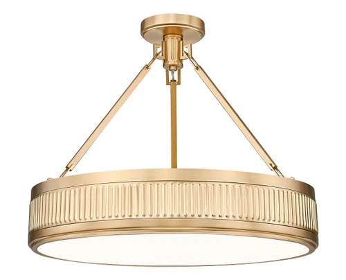 Z-Lite Quinn 3 Light Semi Flush Mount in Modern Gold (3046SF22-MGLD-LED)