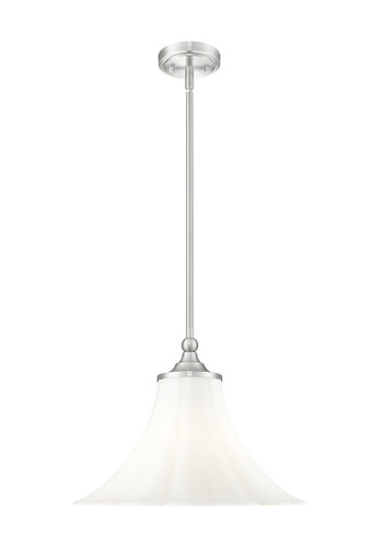 Z-Lite Fleur 1 Light Pendant in Brushed Nickel (1958P16-BN)