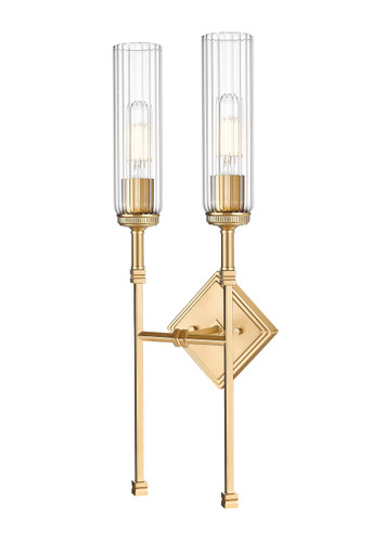 Z-Lite Esme 2 Light Wall Sconce in Modern Gold (3047-2S-MGLD)