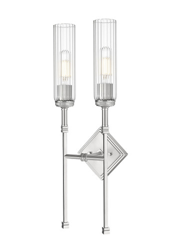 Z-Lite Esme 2 Light Wall Sconce in Brushed Nickel (3047-2S-BN)
