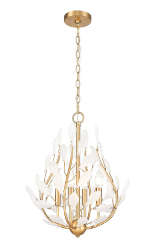 Z-Lite Claudine 4 Light Chandelier in Modern Gold (353-18MGLD)
