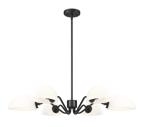 Z-Lite Breton 6 Light Chandelier in Matte Black (3048-6MB)
