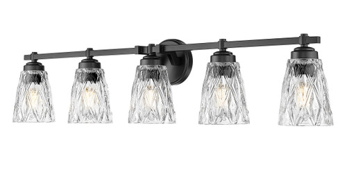 Z-Lite Andree 5 Light Vanity in Matte Black (1960-5V-MB)