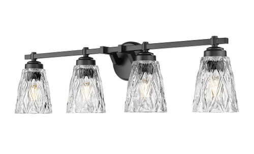 Z-Lite Andree 4 Light Vanity in Matte Black (1960-4V-MB)