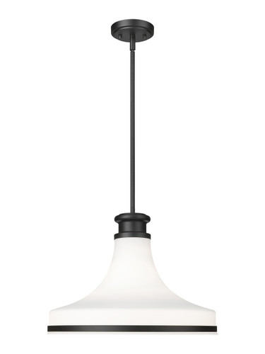 Z-Lite Reznor 1 Light Pendant in Matte Black (831P18-MB)