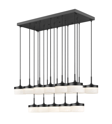 Z-Lite Renaud 17 Light Linear Chandelier in Matte Black (827P6-17L-MB-LED)