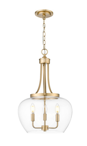 Z-Lite Joliet 3 Light Pendant in Burnished Brass (473P16-BBR)