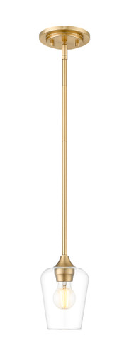 Z-Lite Joliet 1 Light Pendant in Burnished Brass (473MP-BBR)