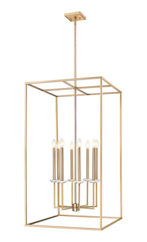 Z-Lite Gaultier 8 Light Chandelier in Modern Gold (6100-44MGLD)