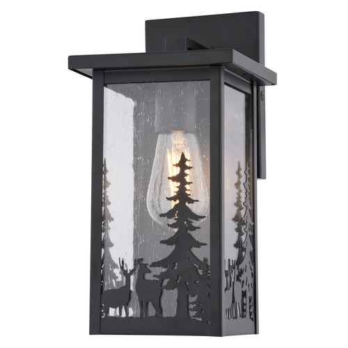 Vaxcel Acadia 12.25-in. H Outdoor Wall Light Matte Black (T0811)