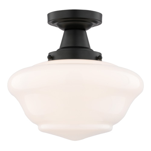 Vaxcel Eastgate 12-in. W Semi-Flush Mount Ceiling Light Matte Black (C0350)