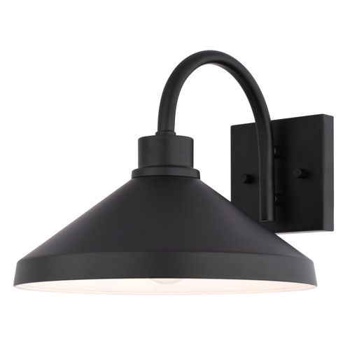 Vaxcel Highland Park 11.25-in. W Outdoor Wall Light Matte Black and White (T0802)