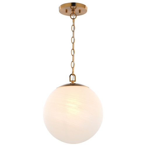 Vaxcel Monticello 12-in. W 1 Light Pendant Muted Brass (P0443)