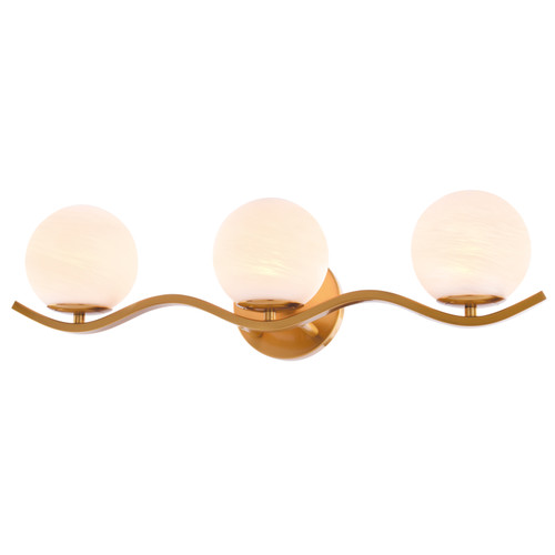 Vaxcel Monticello 22-in. W 3 Light Vanity Muted Brass (W0549)