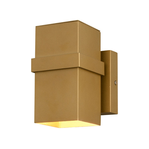 Vaxcel Lavage 7-in. H 2 Light Outdoor Wall Light Honeycomb Gold (T0823)