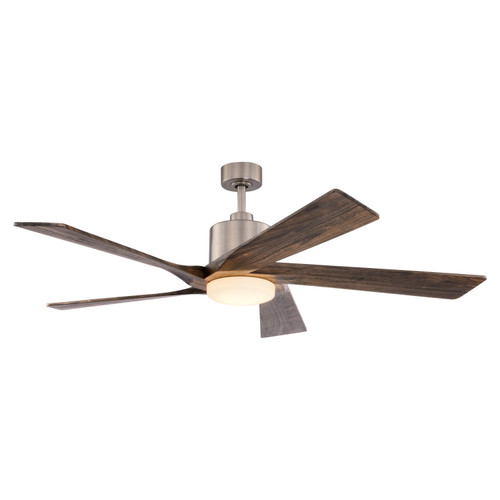 Vaxcel Wedgewood 60-in. LED Ceiling Fan Satin Nickel with Natural Walnut Blades (F0134)