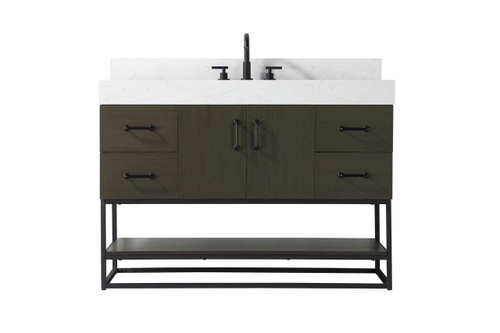 Elegant Furniture & Lighting 48 inch Single Bathroom Vanity in Mocha Brown with backsplash (VF29248MMB-BS)