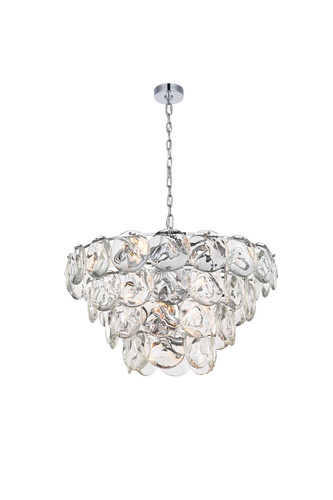 Elegant Furniture & Lighting Charlotte 30 inch Crystal Chandelier in Chrome (1010G30C-01CR)