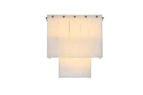 Elegant Furniture & Lighting Georgina 10.5 inch Alabaster Wall Sconce in Chrome (1015W10C-33ST)