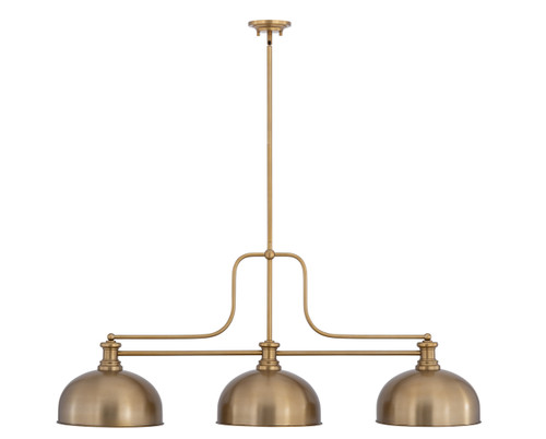 Z-Lite Melange 3 Light Billiard in Heritage Brass (725-3HBR-D13HBR)