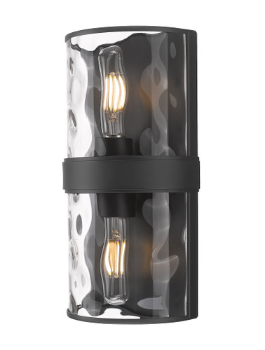 Z-Lite Meridian 2 Light Wall Sconce in Matte Black (3053-2SS-MB)
