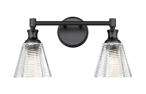 Z-Lite Auden 2 Light Vanity in Matte Black (7704-2V-MB)