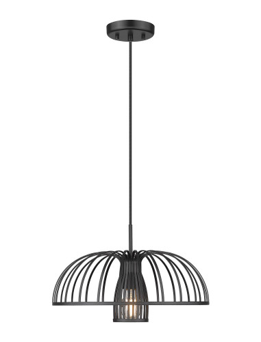 Z-Lite Valencia 1 Light Pendant in Matte Black (623P16-MB)