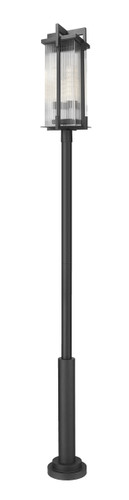 Z-Lite Fortis 3 Light Outdoor Post Mounted Fixture in Sand Black (5031PHXLR-5010P-BK)